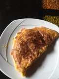 Omelette de jamón y queso