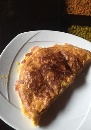 Una foto de Omelette de jamón y queso