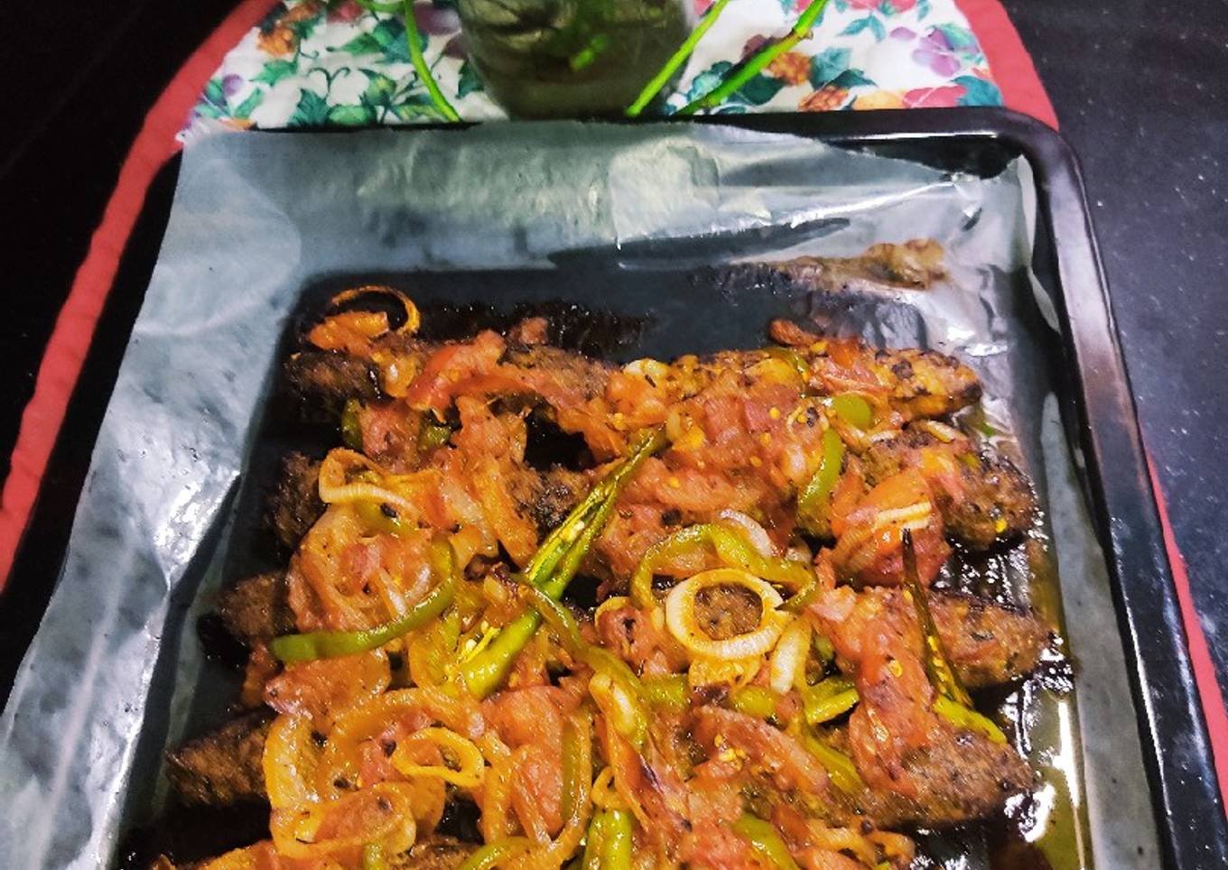 Baked Seekh kabab With Vegetables π