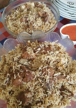 صورة لوصفة ارز باللحم