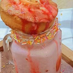 Strawberry Shake with Frozen Strawberries A picture of Strawberry Shake with Frozen Strawberries.
