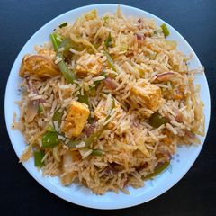 A picture of Paneer fried rice.