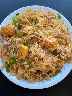 A picture of Paneer fried rice.