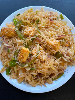 A picture of Paneer fried rice.