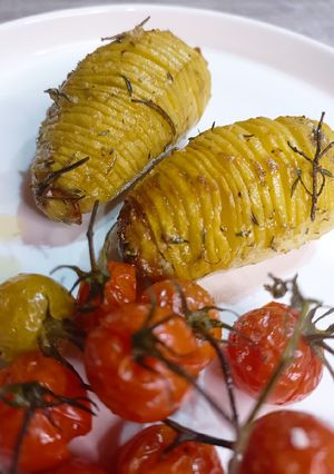 Une photo de 🌱PDT rôtis façon Hasselback