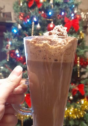 A picture of Black Forest Hot Chocolate With Cherry Popping Candy.