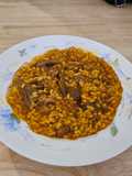 Arroz con mollejas y setas