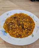Arroz con mollejas y setas