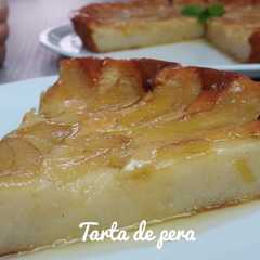 Una foto de Tarta de pera. Postre muy fácil, económico y delicioso