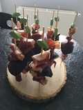 Mini brochettes de magret de canard et figue