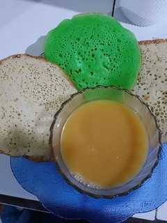 Foto resep Serabi pandan dan original (Kuah Gula Aren)