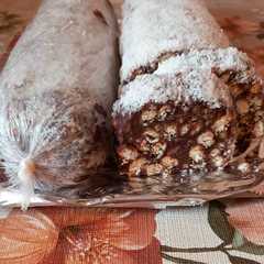 O poză a rețetei Salam de biscuiți.