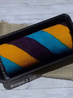 Foto resep Bolu Gulung Kukus Motif (brownies)