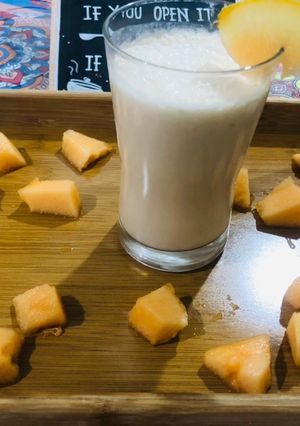 A picture of Sweet melon jaggery milky elaichi.