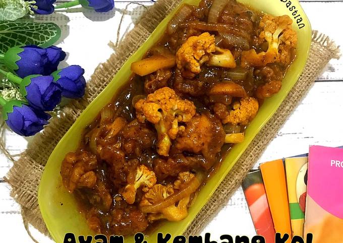 Ayam & Kembang Kol Saus Lada Hitam