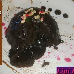 Eggless Molten choco lava cake A picture of Eggless Molten choco lava cake.