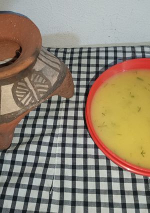 Una foto de Crema de apio y leche