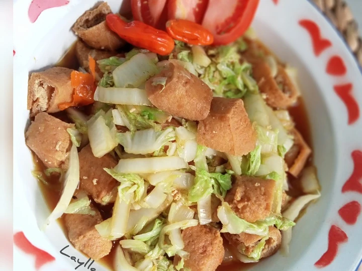 Cara Gampang Membikin Resep Tumis pedas sawi putih dan tahu Sumedang yang Enak Banget Anti Ribet, Sempurna