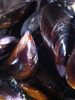 Una foto de Mejillones al vapor con vinagretas
