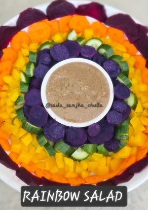 A picture of Rainbow salad.
