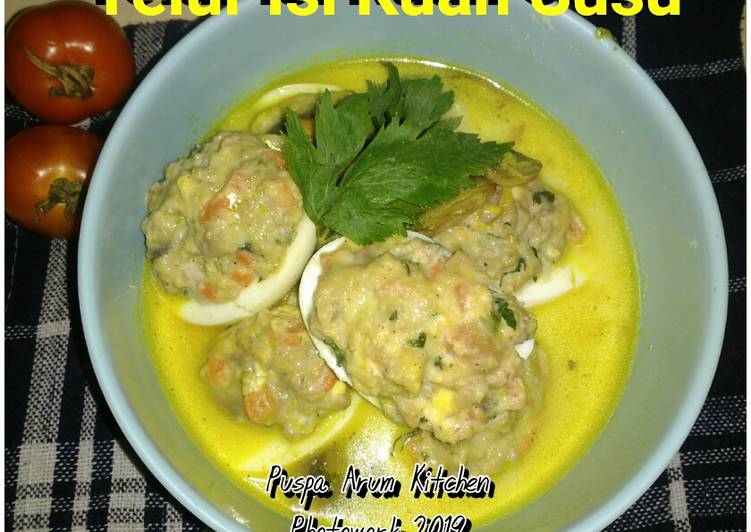 Rahasia Membuat Telur Isi Kuah Susu modified by puspa arum kitchen, Lezat Sekali