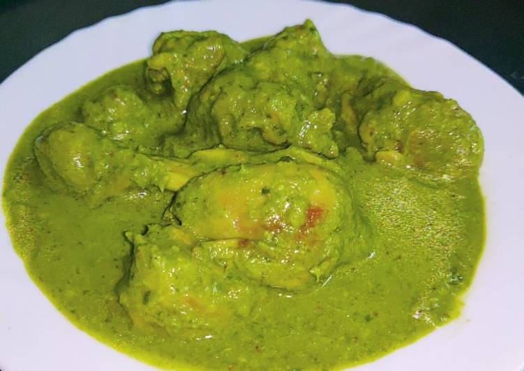 Palak Chicken Korma Restaurant Style Recipe