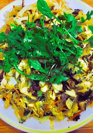 Hình của món Miến xào măng (Phiên bản chay).