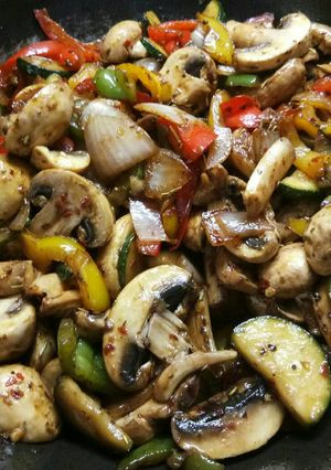 A picture of Mushroom masala dry.