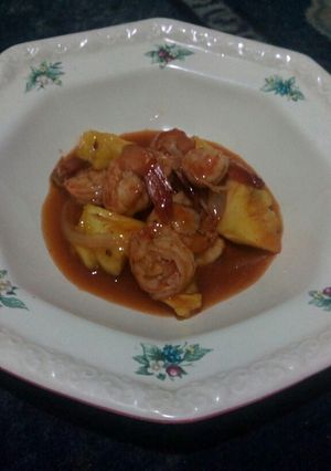 Foto resep Udang asam manis nanas
