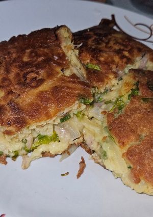 Foto resep Telur Dadar Kailan Sosis