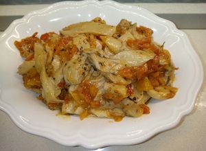 Foto di Funghi pleurotus alla pizzaiola in padella