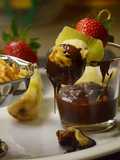 Chocolate and Walnut Tutti Frutti Fondue