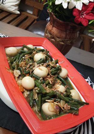 Foto resep Tumis kacang panjang telur puyuh
