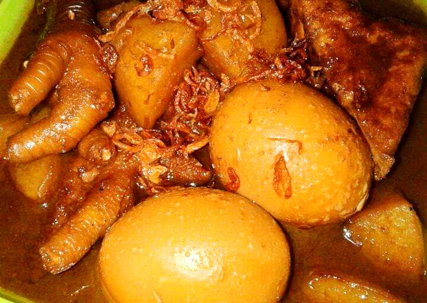 Semur Ceker Telur Tahu Kentang