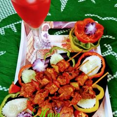 A picture of Low and light chicken shashlik.