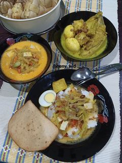 Foto resep Ketupat Sayur + Ayam Opor Suwir
