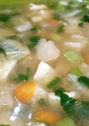 Foto resep Soup Putih Telor Kaldu Iga Sapi