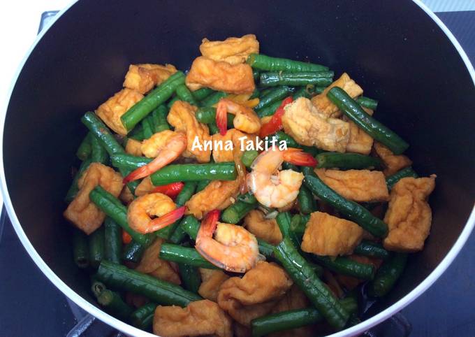 Resep Tumis Kacang Panjang Tahu Udang Oleh Anna Takita Cookpad