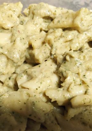 Una foto de Pasta con salsa de calabacín