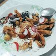 Ensalada de arroz con pollo (heura) vegana