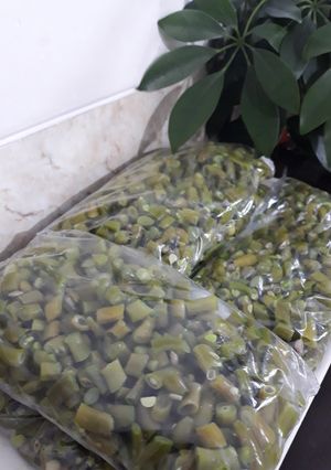 عکسی از دستور بلانچ کردن لوبیا سبز