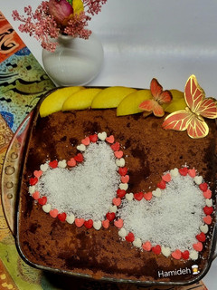 عکسی از دستور کیک خیس کوئیک میکس (روز عشق)😍