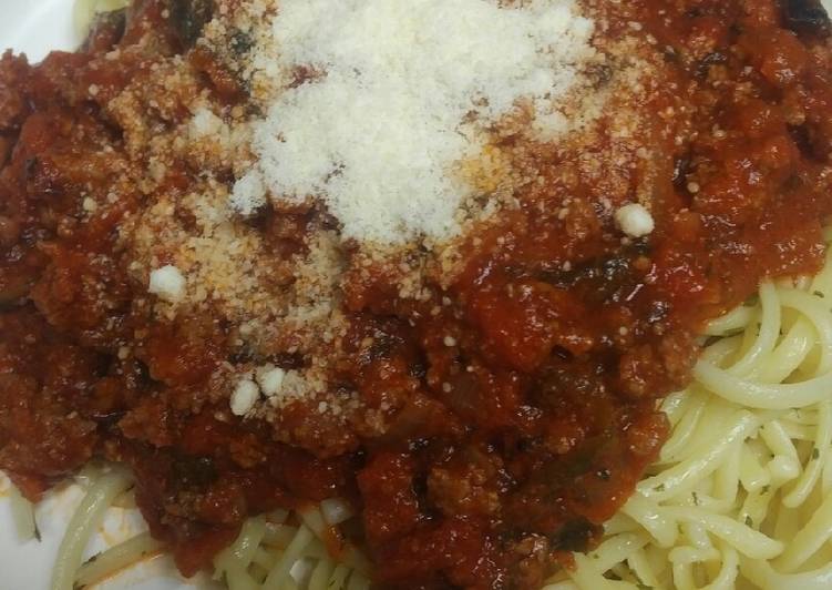 Recipe of Super Quick Homemade Spaghetti with Fire Roasted Pepper