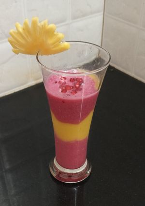 A picture of Layered P & P Mocktail.