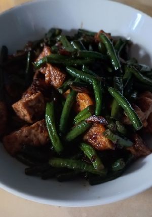 Foto resep Tumis kacang panjang tahu kecap