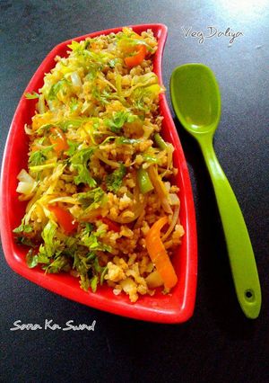 A picture of Vegetable daliya.