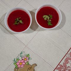 A picture of Beetroot & Tomato Soup.