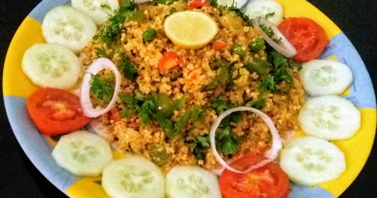 Vegetable dalia pulao Recipe by Kanika Pareek Cookpad