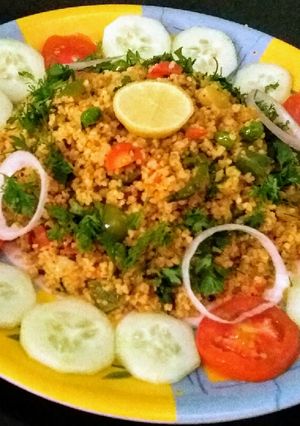 A picture of Vegetable dalia pulao.