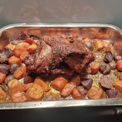 A picture of Diego's lamb shoulder roast.